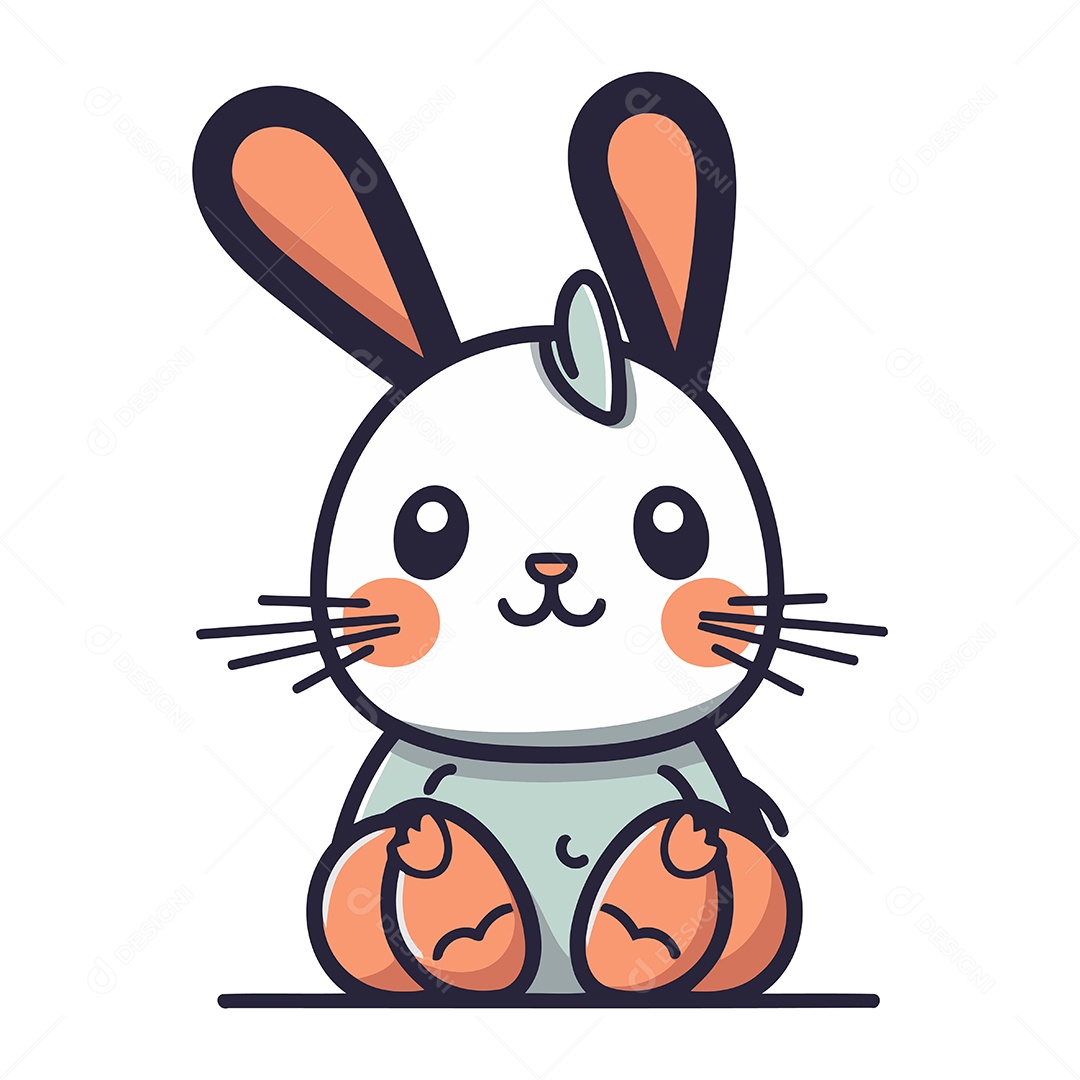 Coelho de Desenho Animado Ilustração Vetor EPS