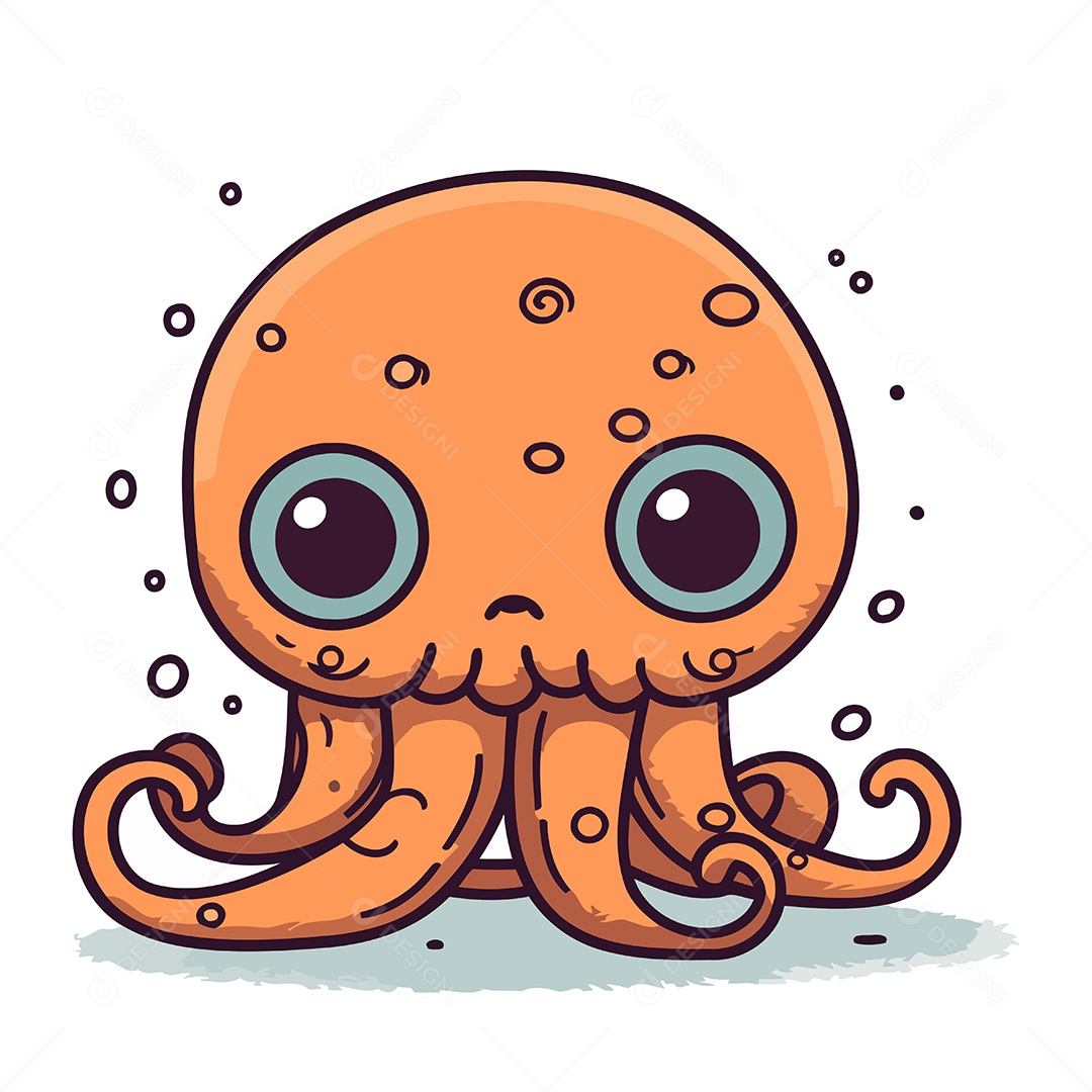 Polvo de Desenho Animado Ilustração Vetor EPS