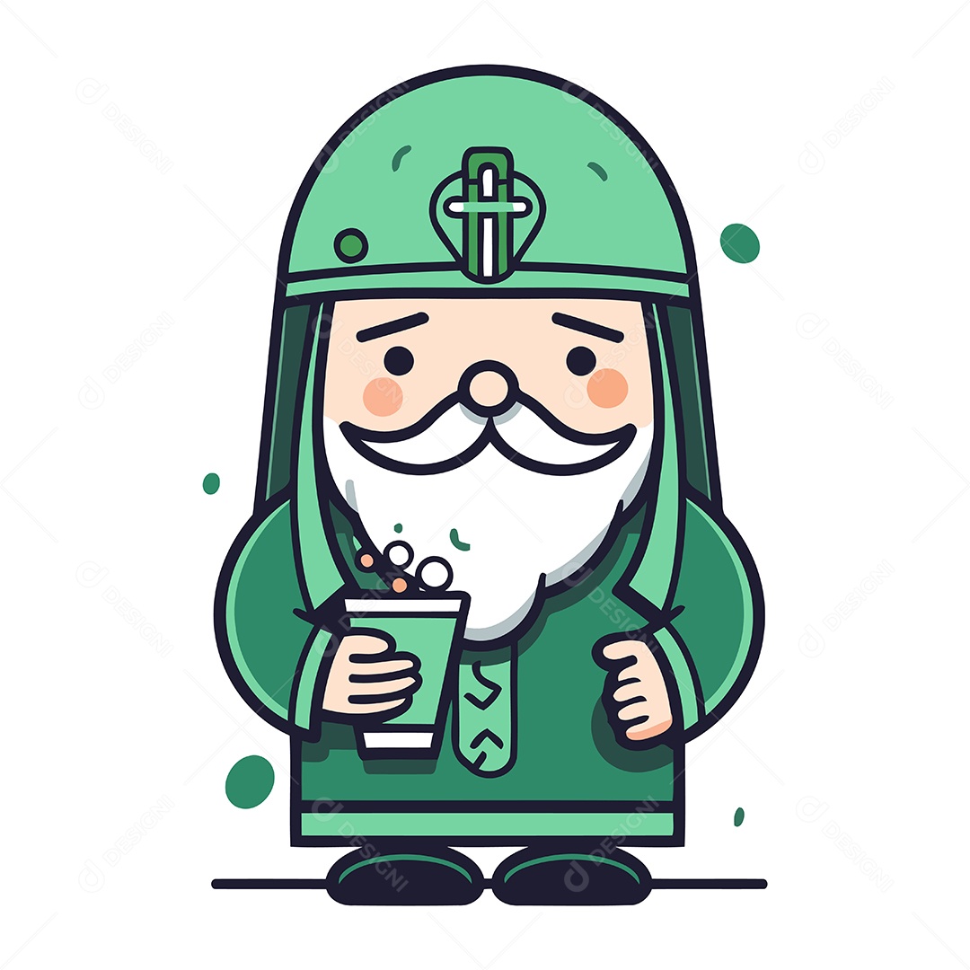 Gnomo de Desenho Animado Ilustração Vetor EPS