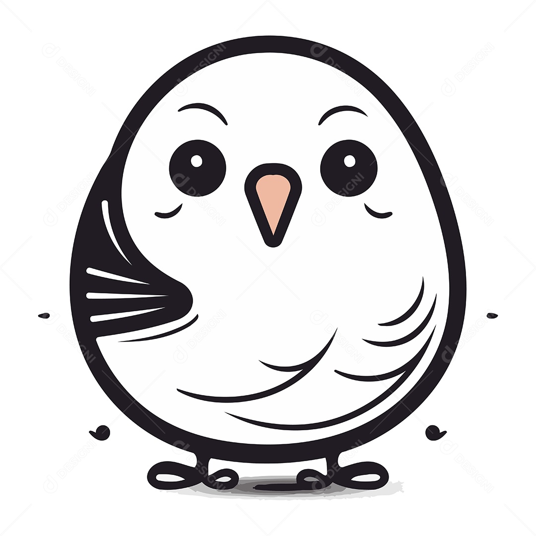 Coruja de Desenho Animado Fofa Ilustração Vetor EPS