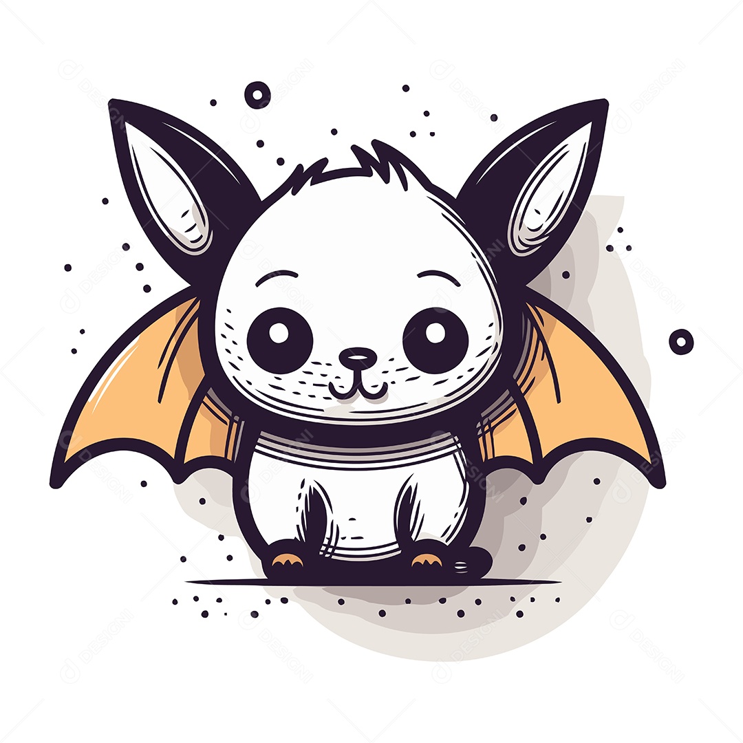 Morcego de Desenho Animado Ilustração Vetor EPS