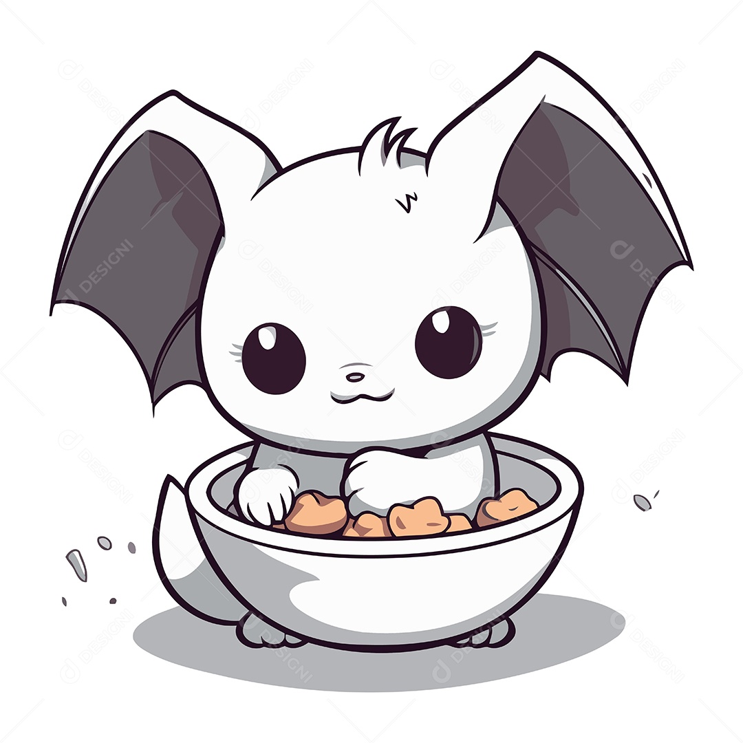 Morcego de Desenho Animado Ilustração Vetor EPS