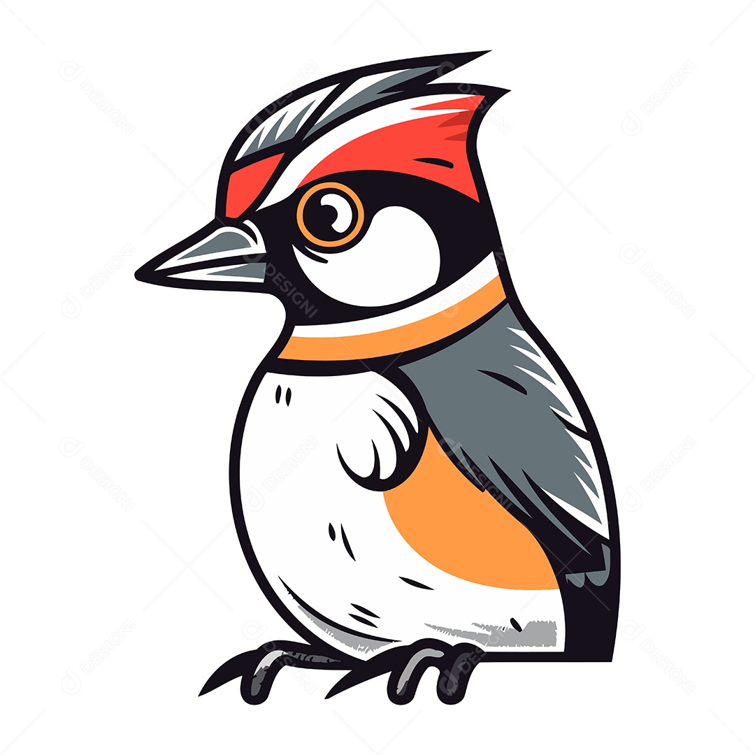 Pica Pau de Desenho Animado Ilustração Vetor EPS