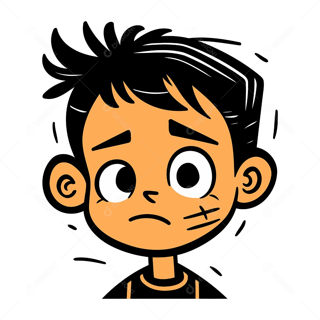 Menino de Desenho Animado Ilustração Vetor EPS