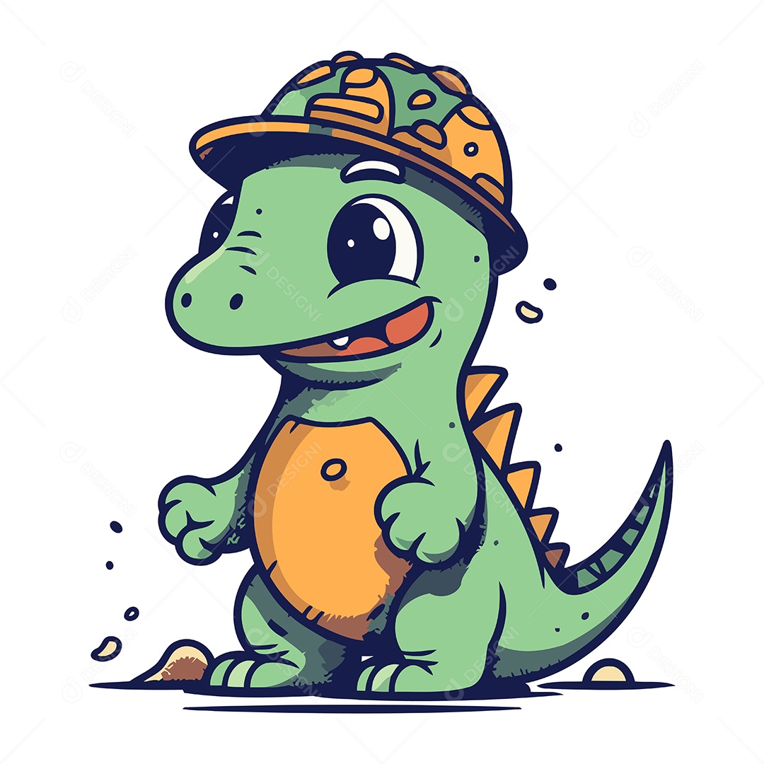 Crocodilo de Desenho Animado Ilustração Vetor EPS
