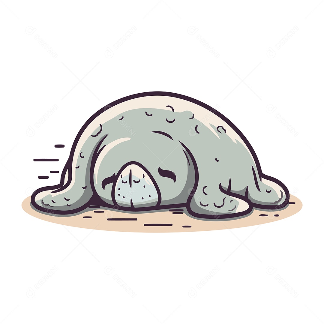 Foca de Desenho Animado Ilustração Vetor EPS