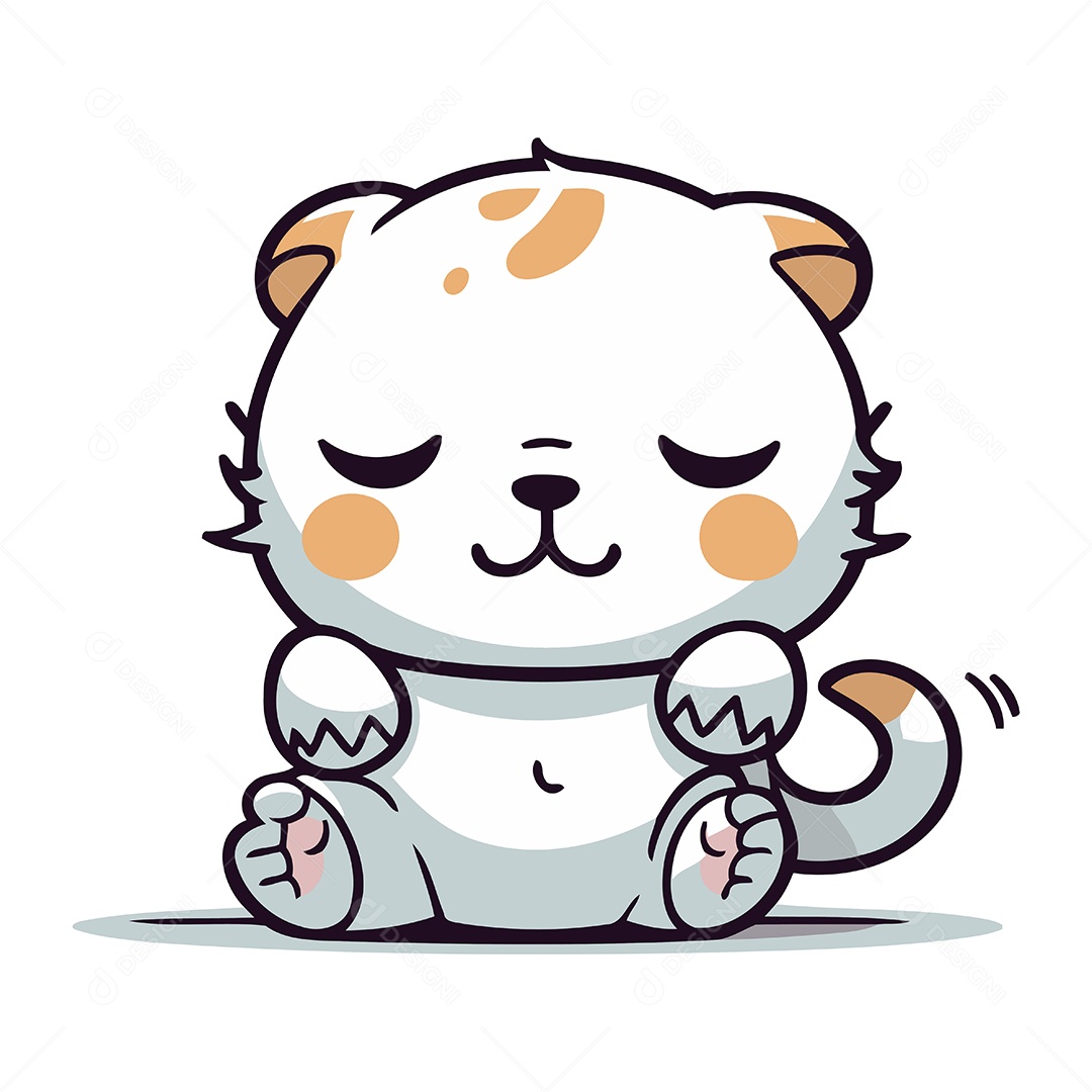 Gato de Desenho Animado Ilustração Vetor EPS