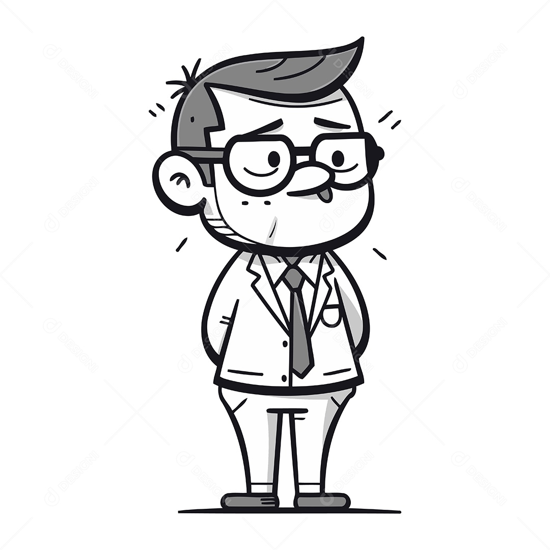 Médico de Desenho Animado Ilustração Vetor EPS