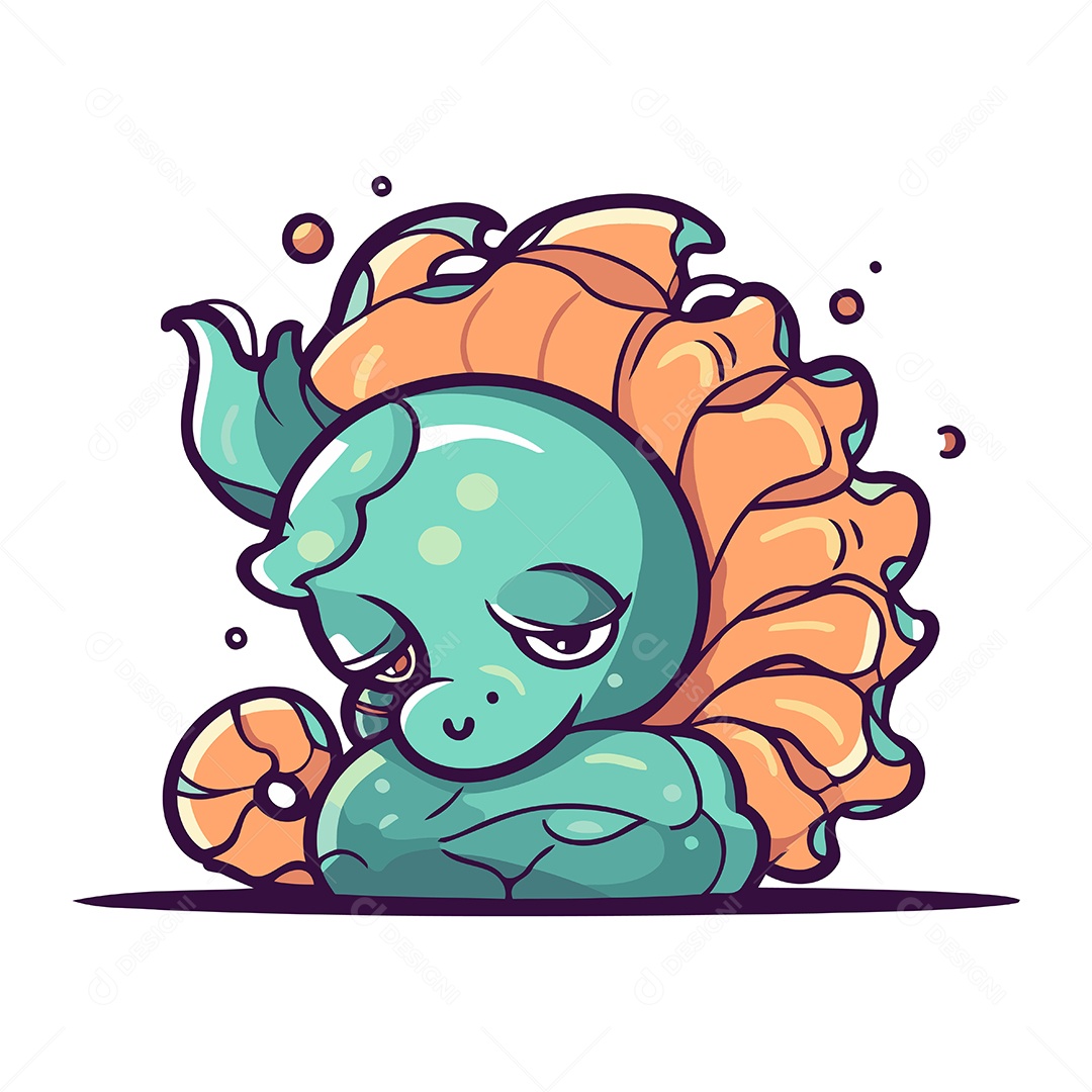 Monstro de Desenho Animado Ilustração Vetor EPS