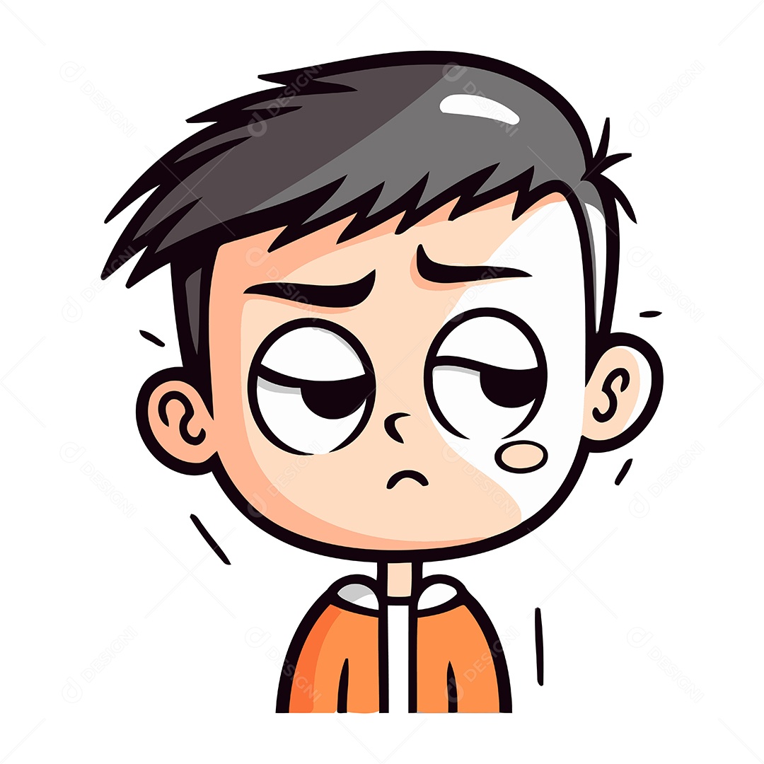 Menino de Desenho Animado Ilustração Vetor EPS