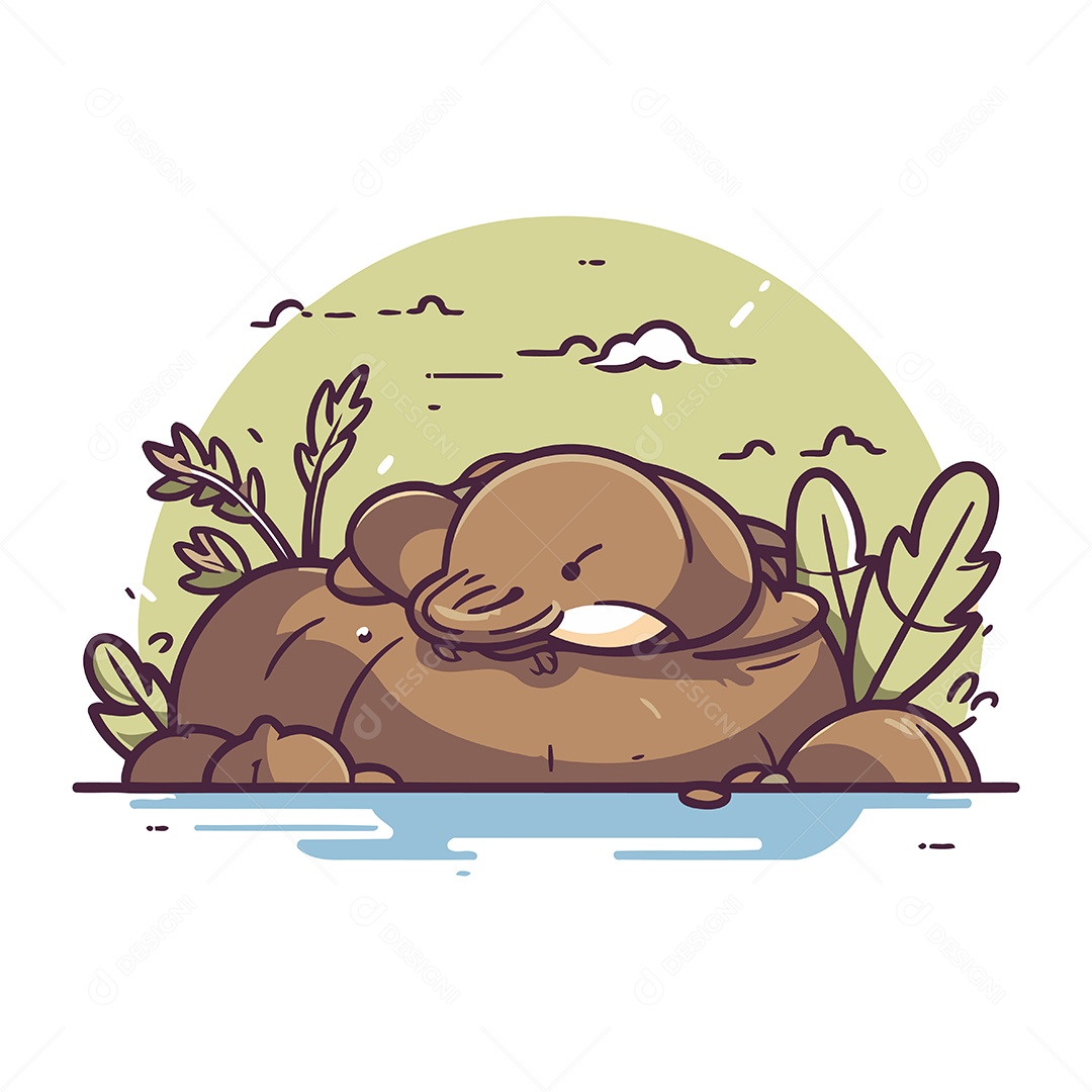 Desenho Animado de Animal Ilustração Vetor EPS