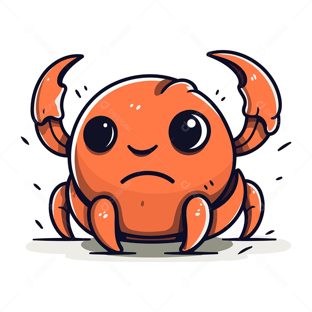 Caracol Fofo de Desenho Animado Ilustração Vetor EPS