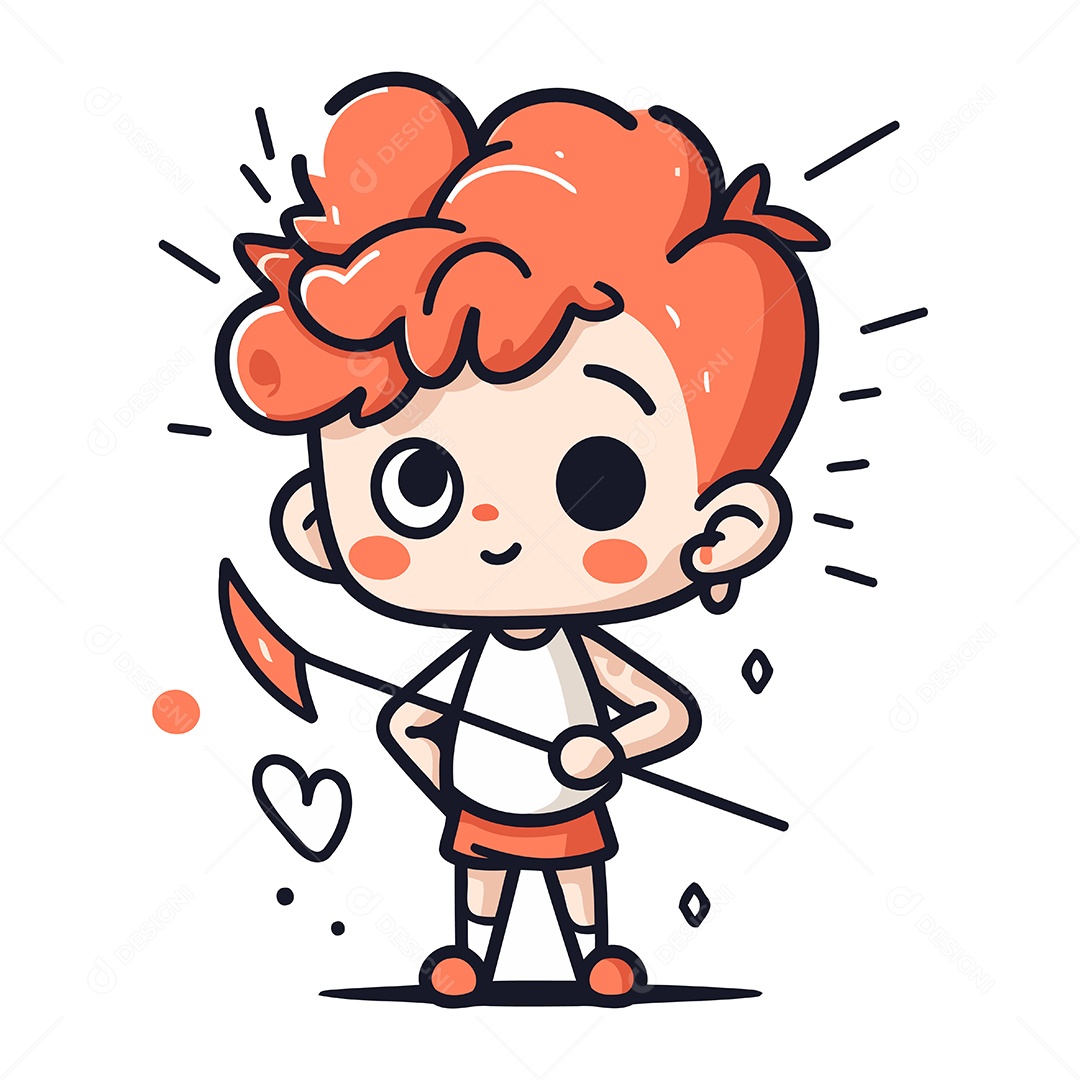 Menino de Desenho Animado Ilustração Vetor EPS