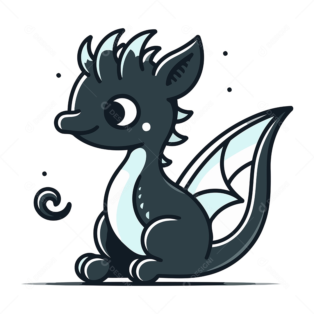 Monstro de Desenho Animado Ilustração Vetor EPS