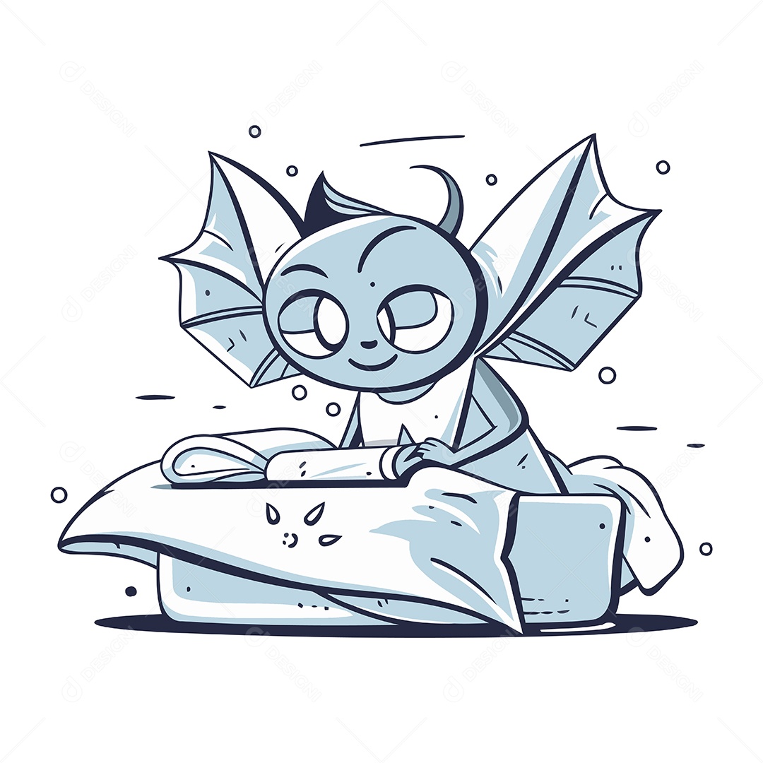 Monstro de Desenho Animado Ilustração Vetor EPS