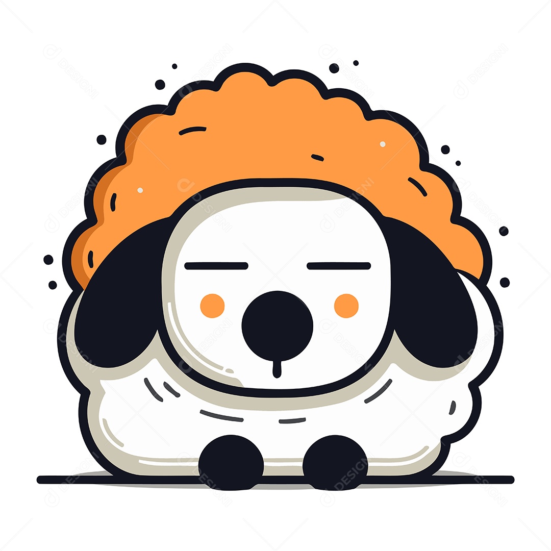 Ovelha de Desenho Animado Ilustração Vetor EPS