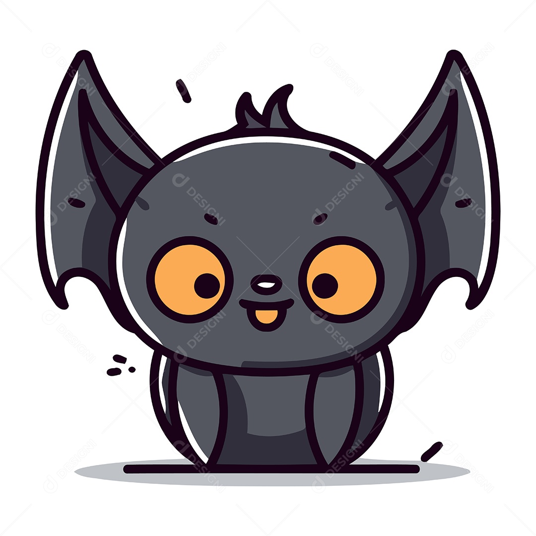 Morcego de Desenho Animado Ilustração Vetor EPS