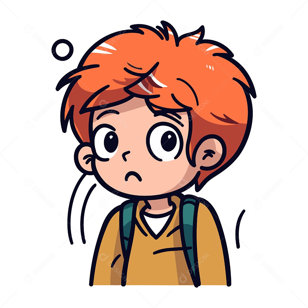 Garoto Fofo de Desenho Animado Ilustração Vetor EPS