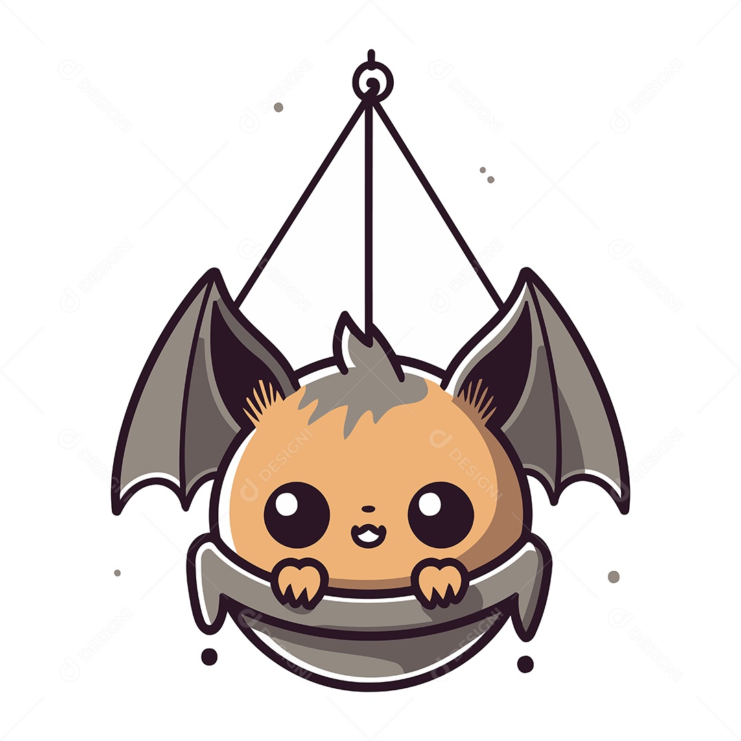 Morcego de Desenho Animado Ilustração Vetor EPS