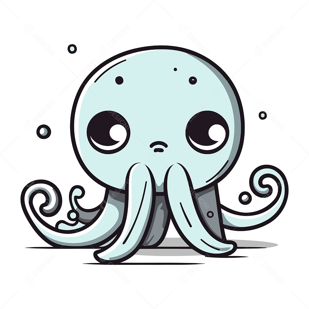 Polvo de Desenho Animado Ilustração Vetor EPS