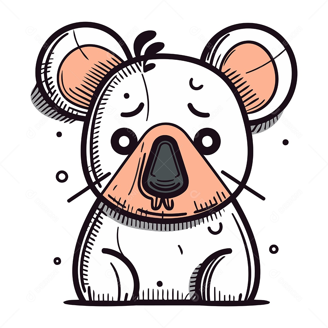 Coala de Desenho Animado Ilustração Vetor EPS