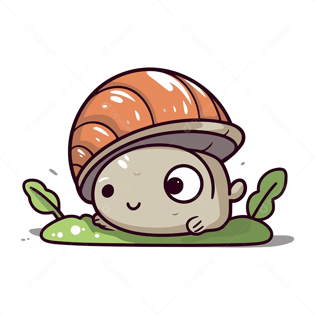 Caracol de Desenho Animado Ilustração Vetor EPS