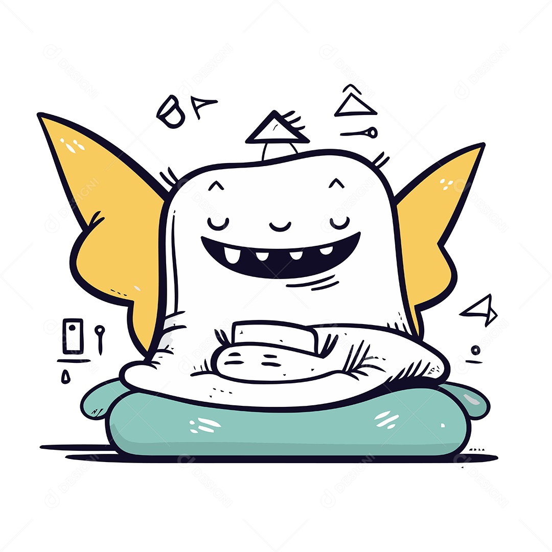 Monstro de Desenho Animado Ilustração Vetor EPS