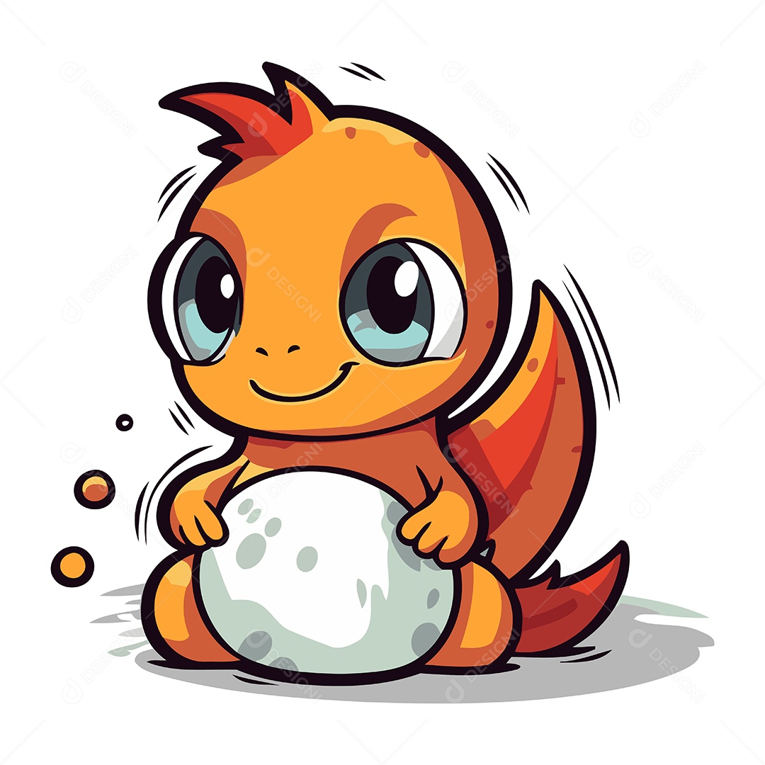 Monstro de Desenho Animado Ilustração Vetor EPS