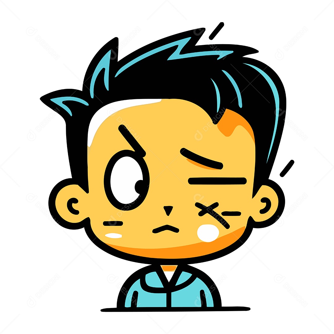 Menino Chorando Desenho Animado Ilustração Vetor EPS