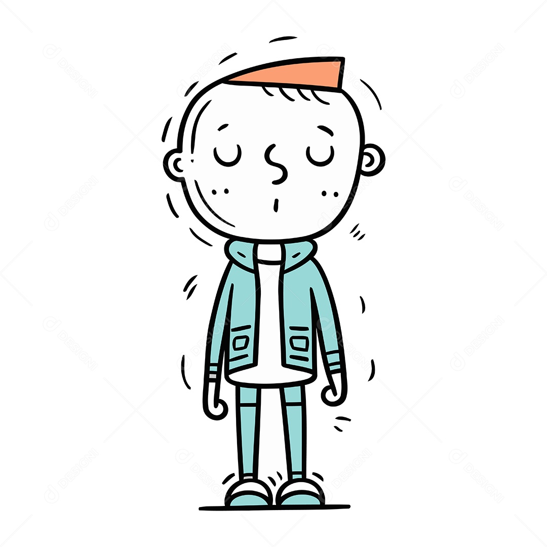 Menino de Desenho Animado Ilustração Vetor EPS