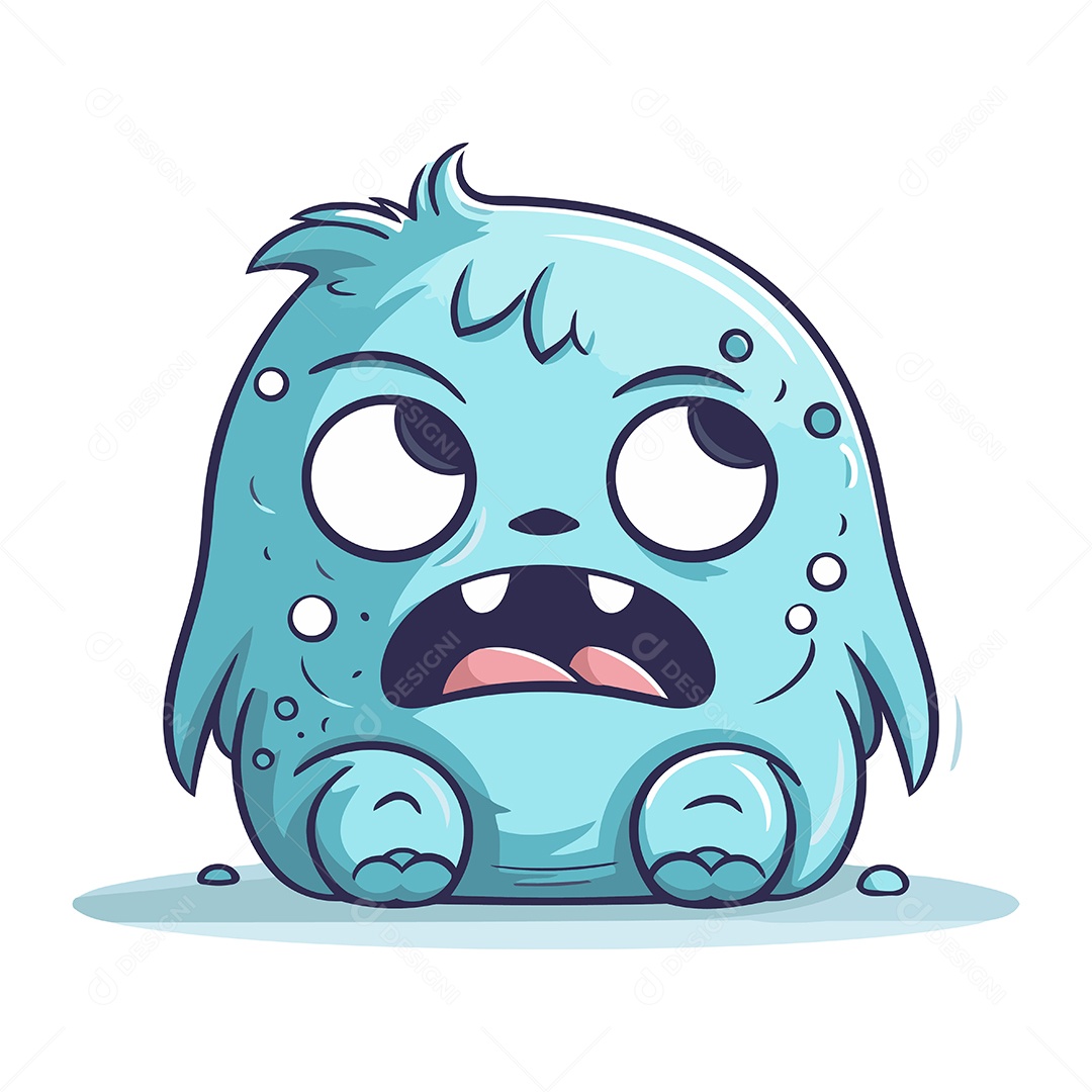 Monstro de Desenho Animado Ilustração Vetor EPS