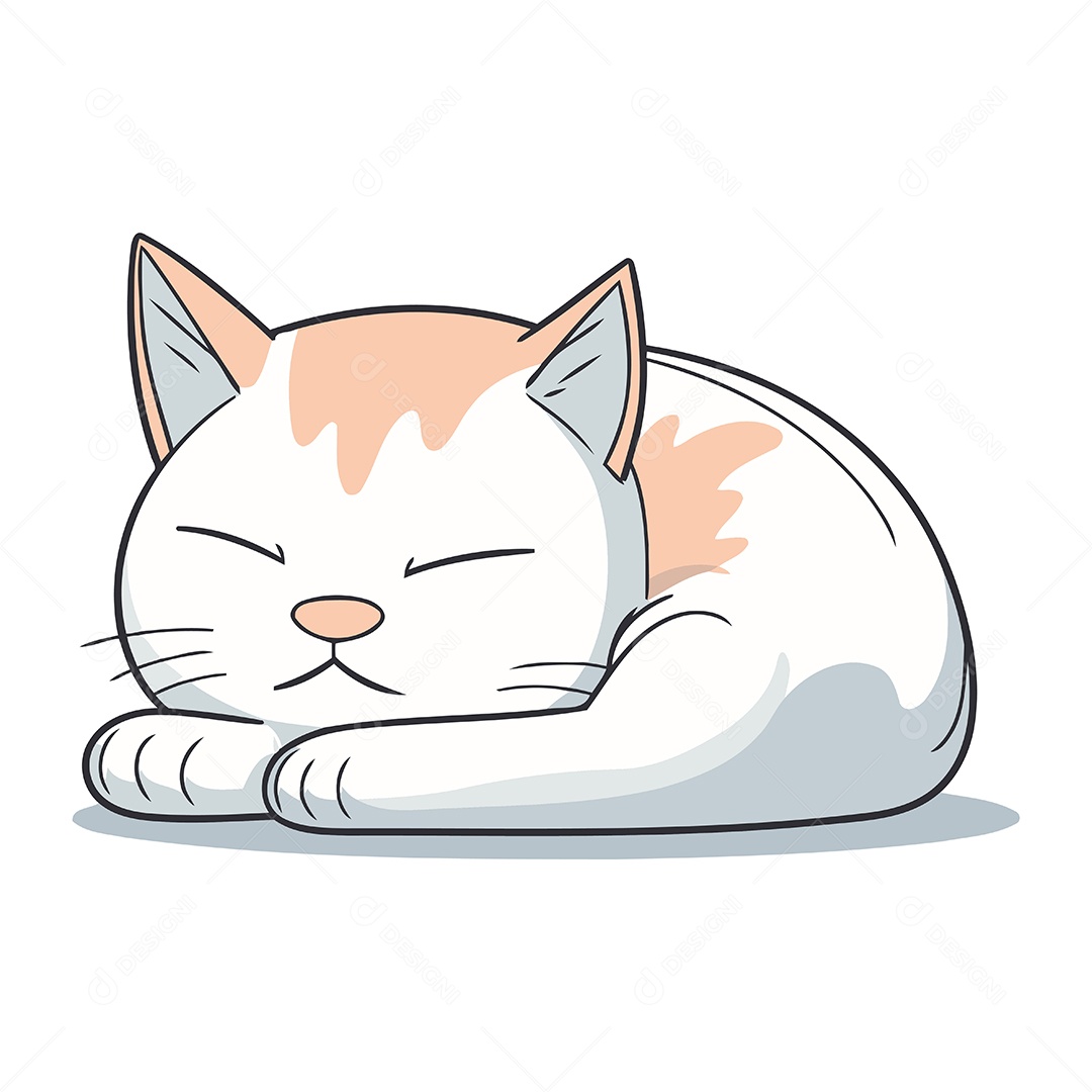 Gato de Desenho Animado Ilustração Vetor EPS