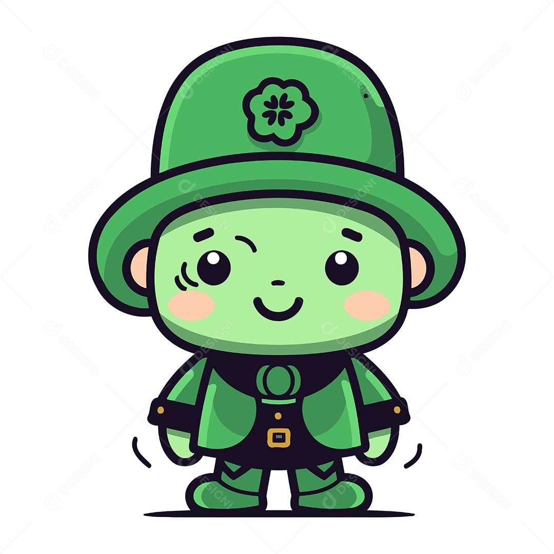 Duende de Desenho Animado Ilustração Vetor EPS