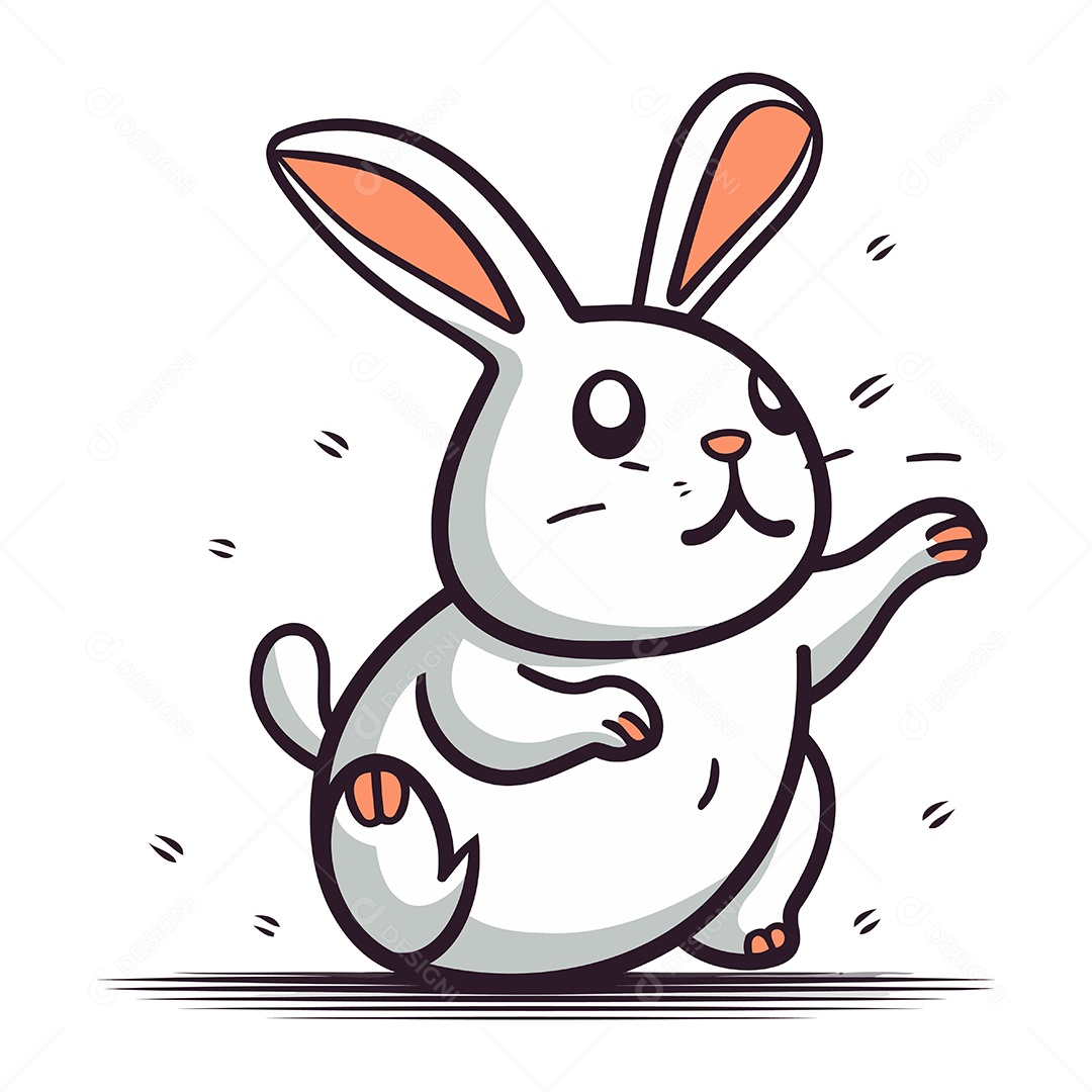 Coelho de Desenho Animado Ilustração Vetor EPS