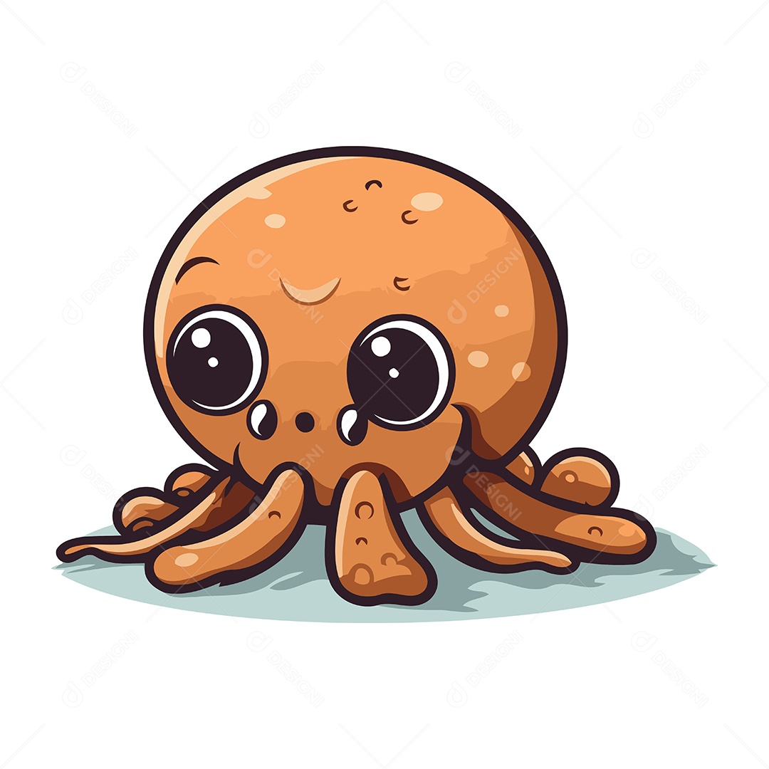 Polvo de Desenho Animado Ilustração Vetor EPS