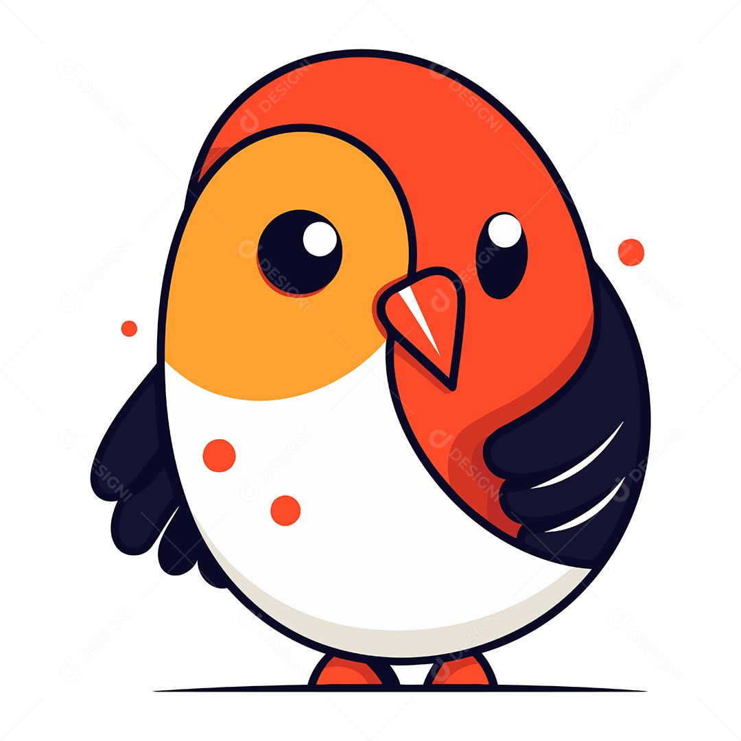 Passarinho de Desenho Animado Ilustração Vetor EPS