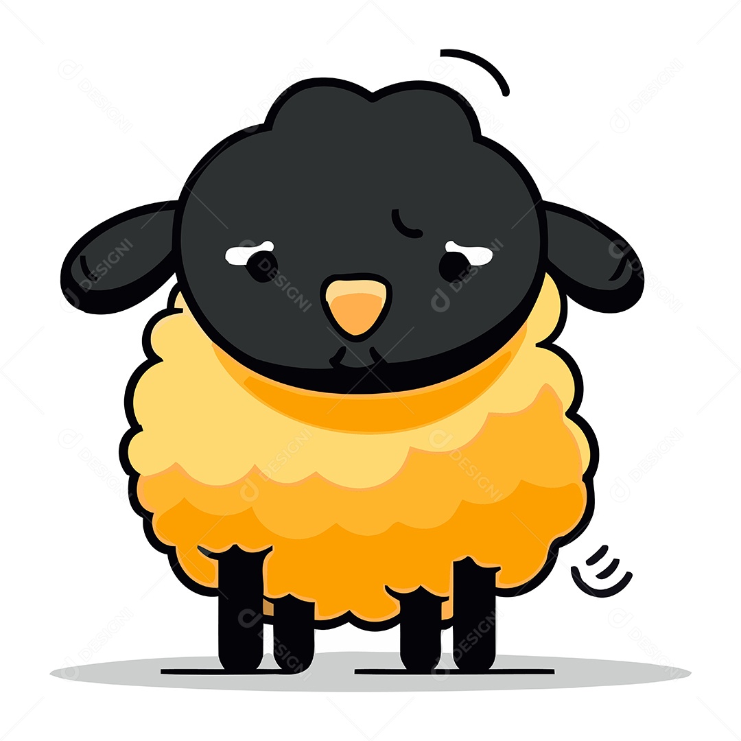 Ovelha de Desenho Animado Ilustração Vetor EPS