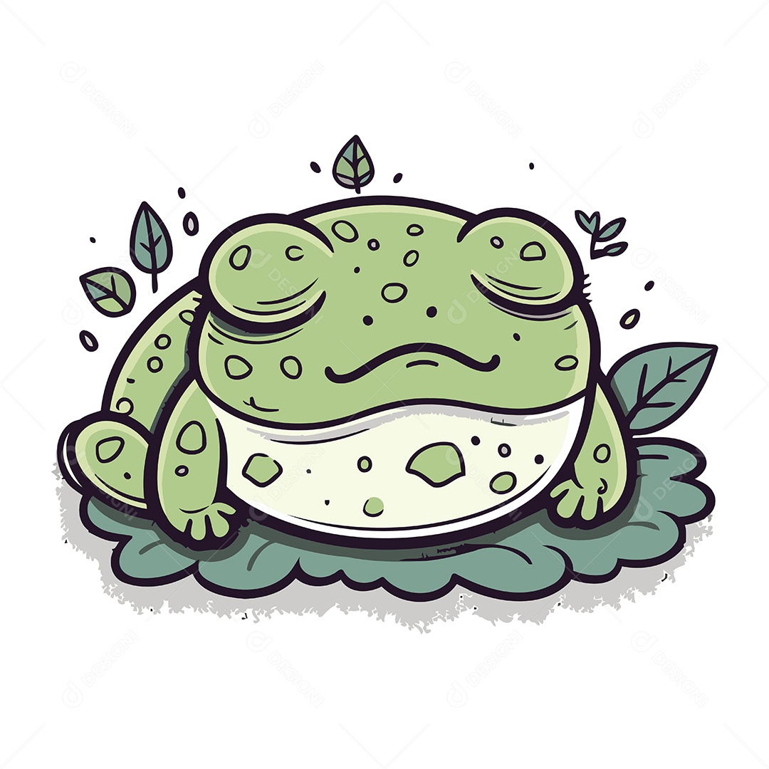 Sapo de Desenho Animado Ilustração Vetor EPS