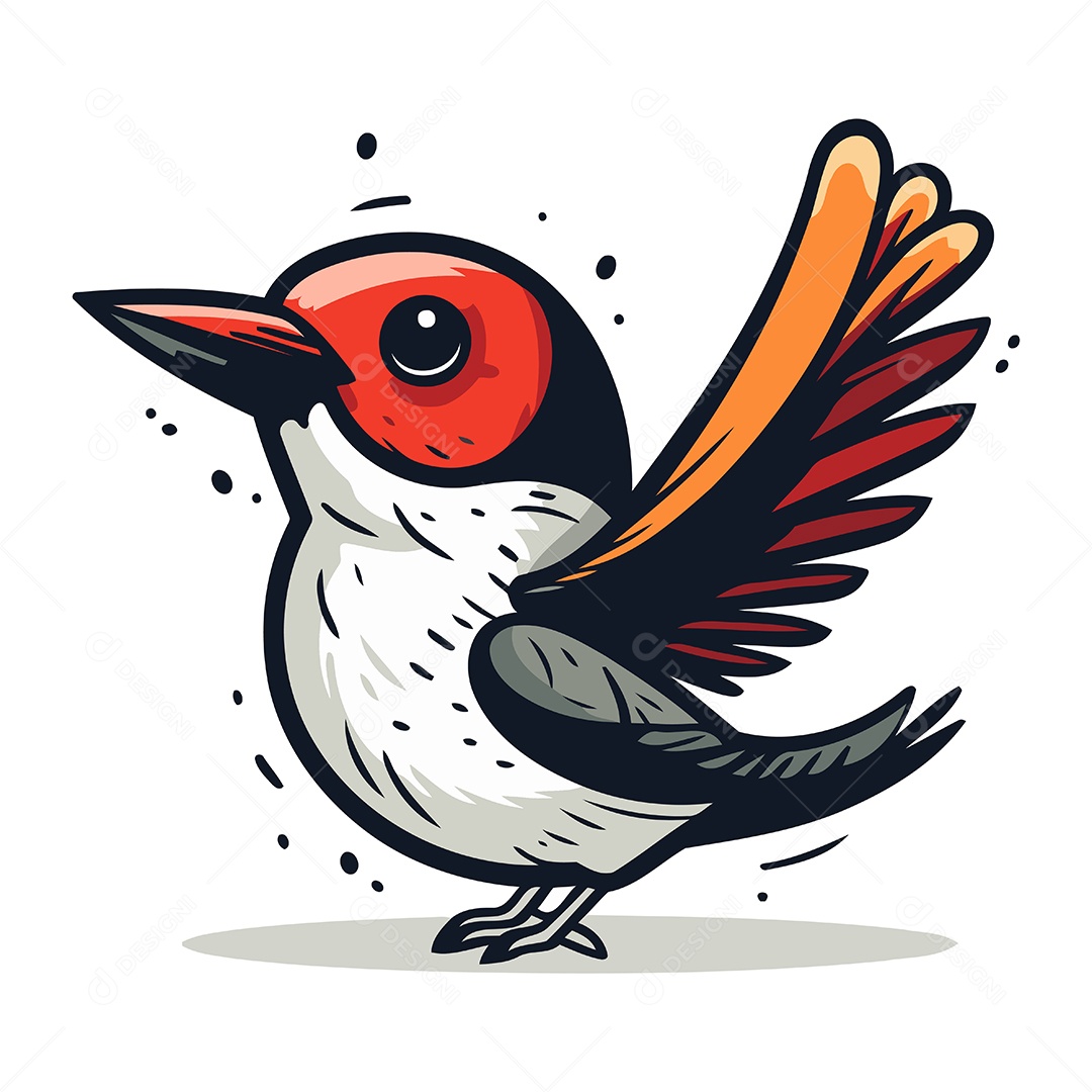 Pica Pau de Desenho Animado Ilustração Vetor EPS