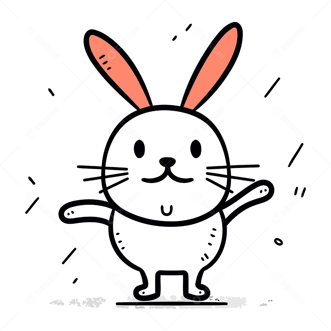 Coelho de Desenho Animado Ilustração Vetor EPS