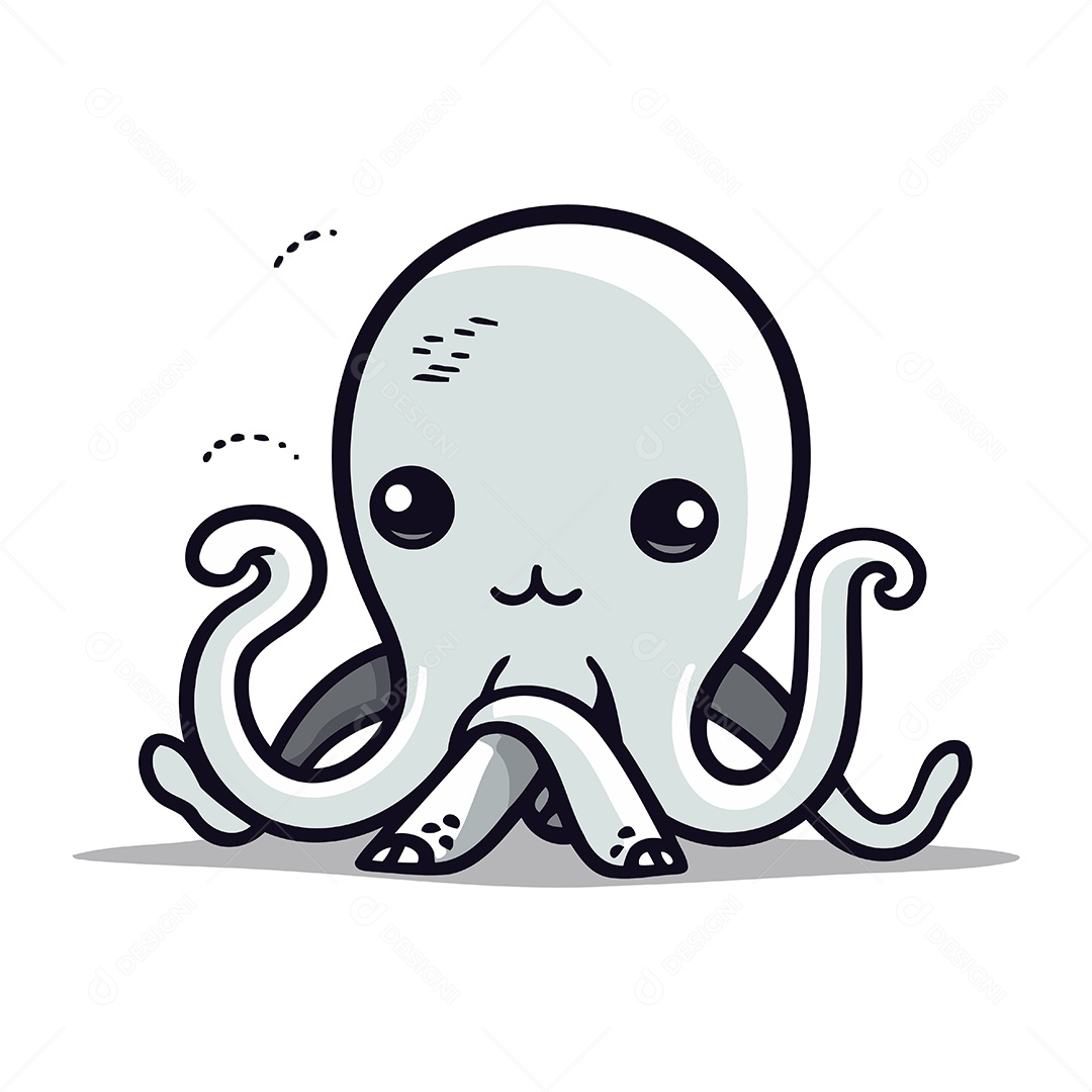 Polvo de Desenho Animado Ilustração Vetor EPS