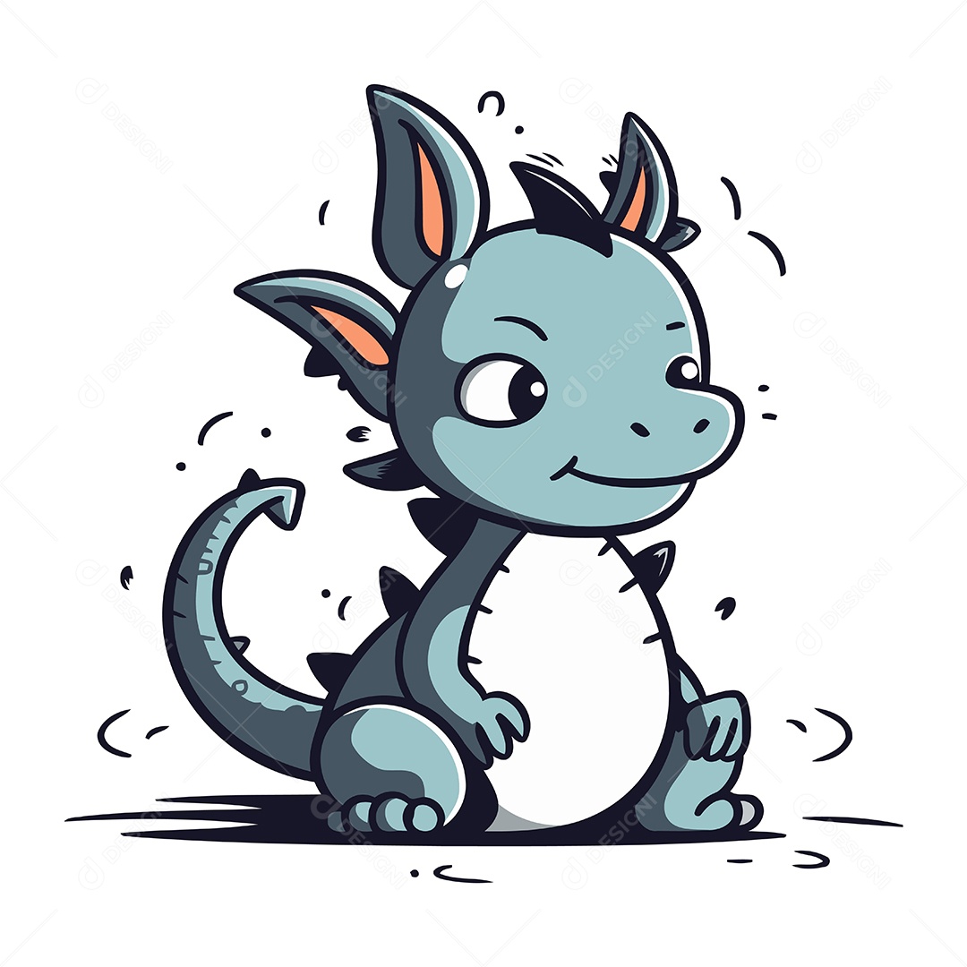 Monstro de Desenho Animado Ilustração Vetor EPS