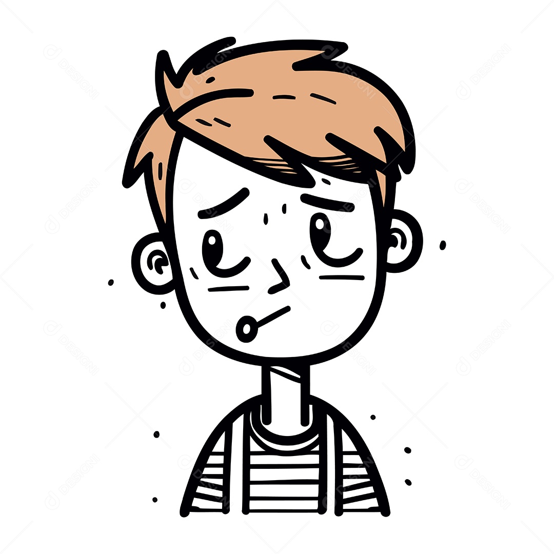 Menino de Desenho Animado Ilustração Vetor EPS