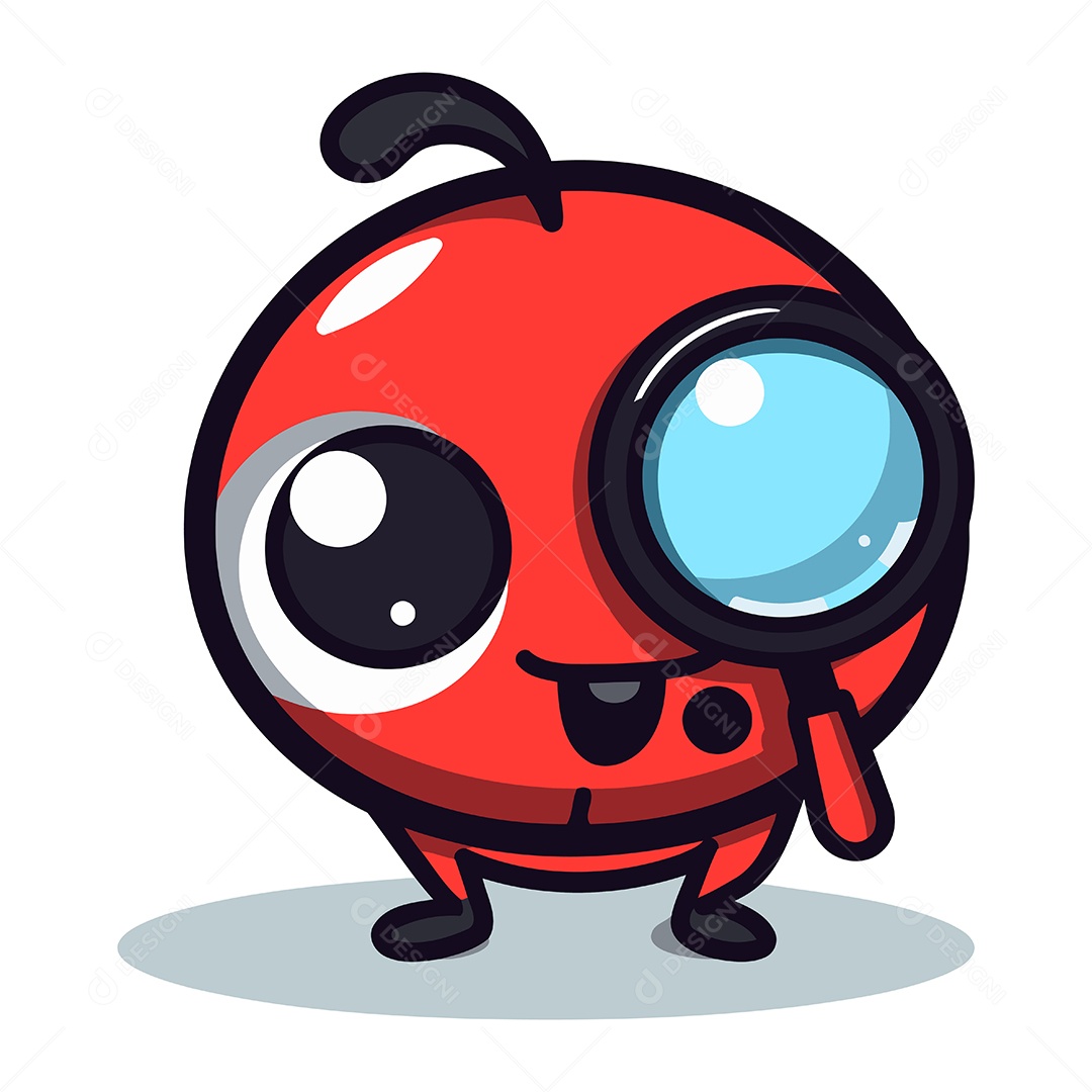 Joaninha de Desenho Animado Ilustração Vetor EPS