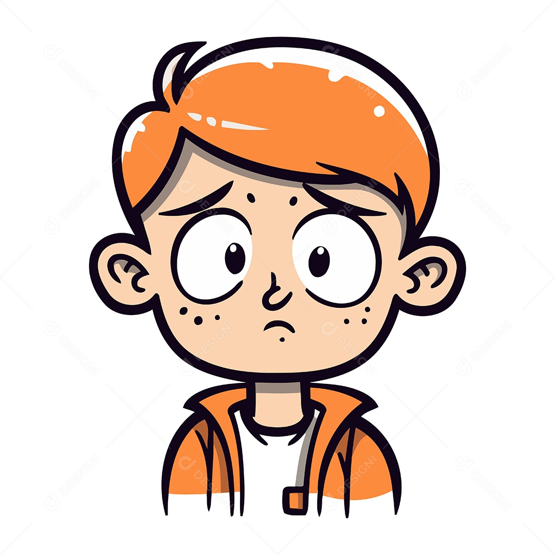 Menino de Desenho Animado Ilustração Vetor EPS