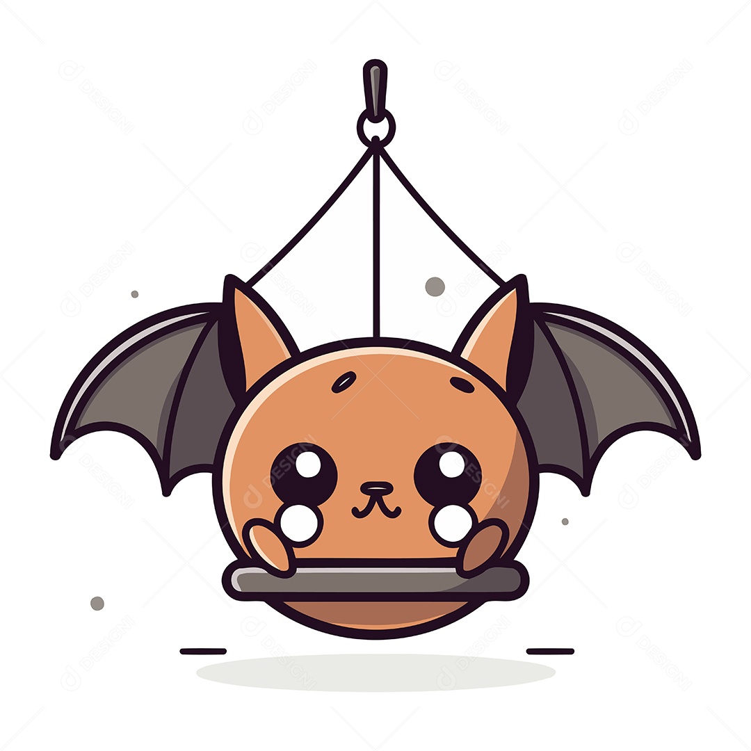 Morcego de Desenho Animado Ilustração Vetor EPS