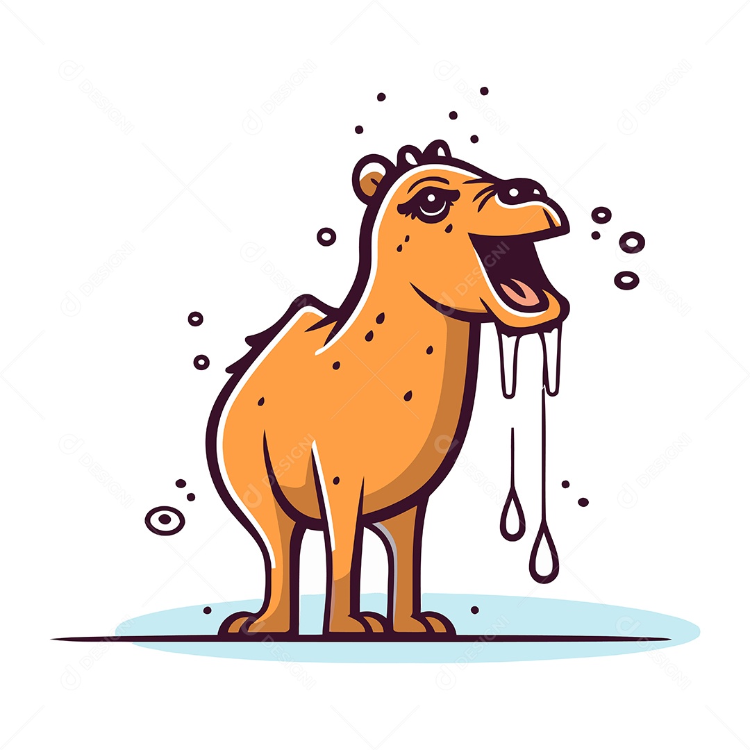 Camelo de Desenho Animado Ilustração Vetor EPS