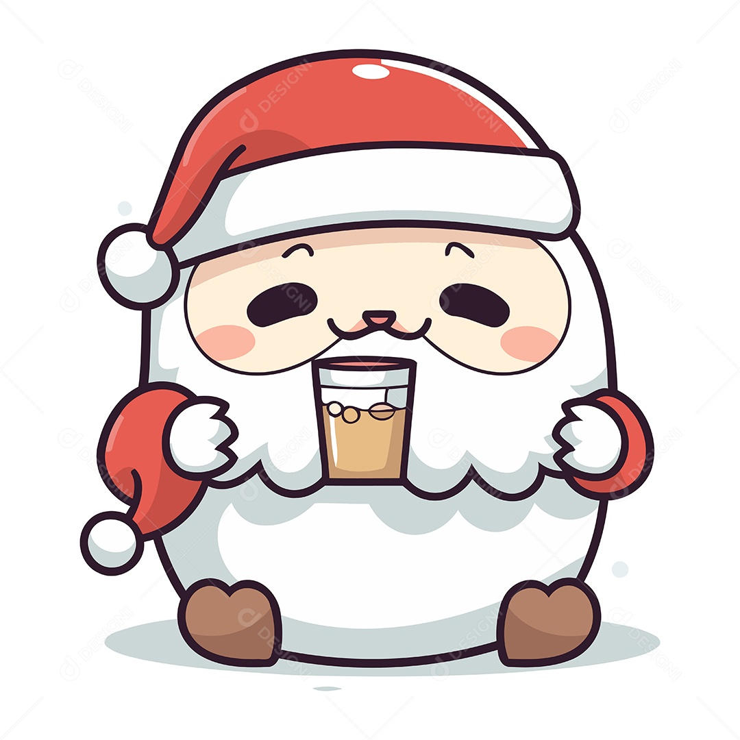 Papai Noel de Desenho Animado Ilustração Vetor EPS