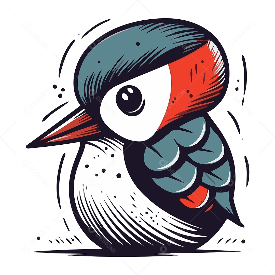 Pica Pau de Desenho Animado Ilustração Vetor EPS