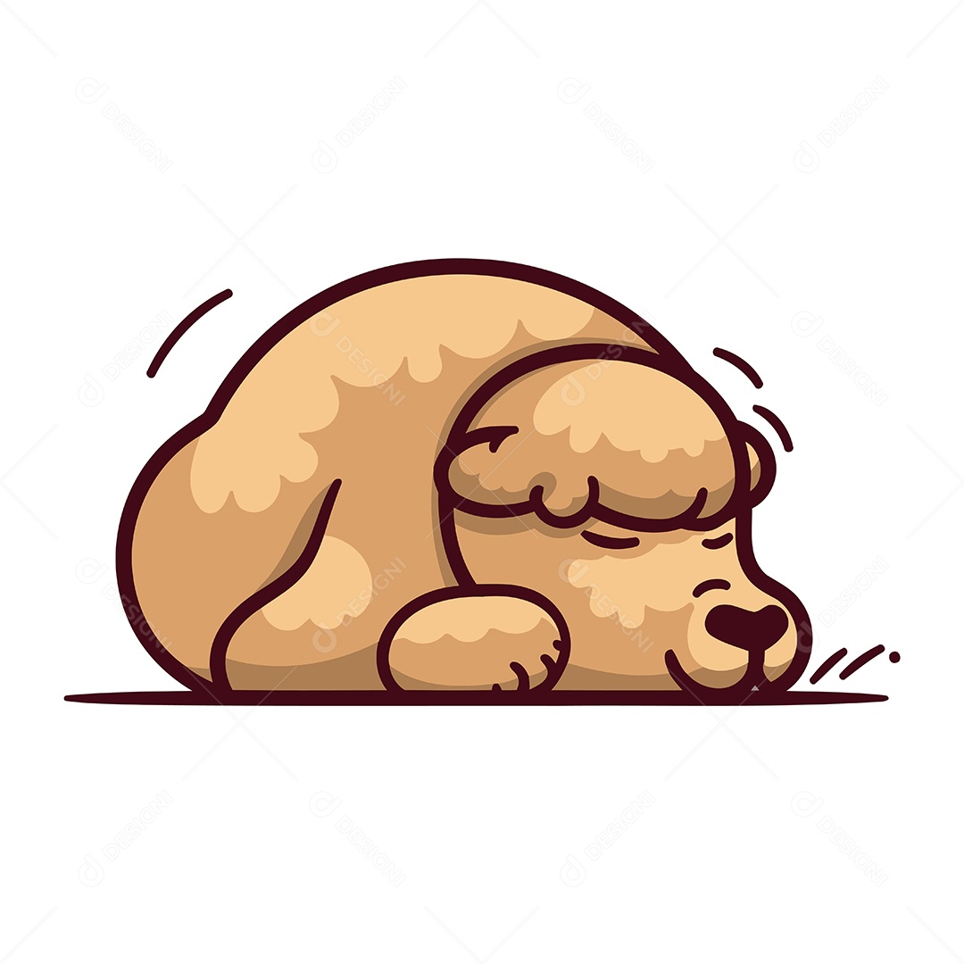 Cachorro Fofo de Desenho Animado Ilustração Vetor EPS